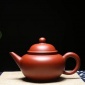 H-0016宜兴**紫砂壶名家全手工茶壶纯原矿大红袍朱泥水平壶茶壶