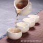 厂家象牙白描金手工玉瓷白瓷功夫茶具金玉满堂礼品陶瓷套装